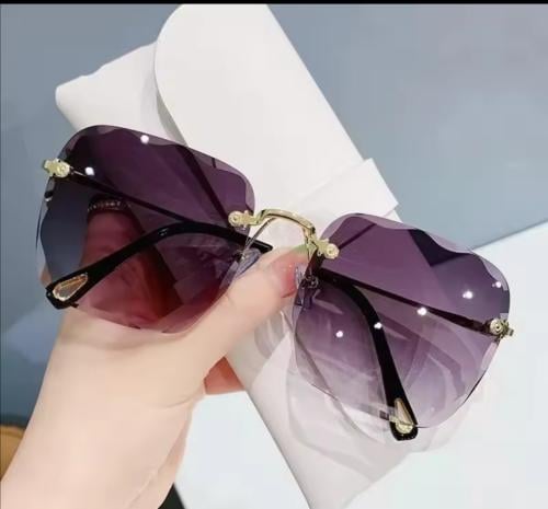 نظارات شمسية نسائيه بدون إطار عدسات مربعة