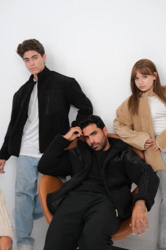 velvet x fur jacket