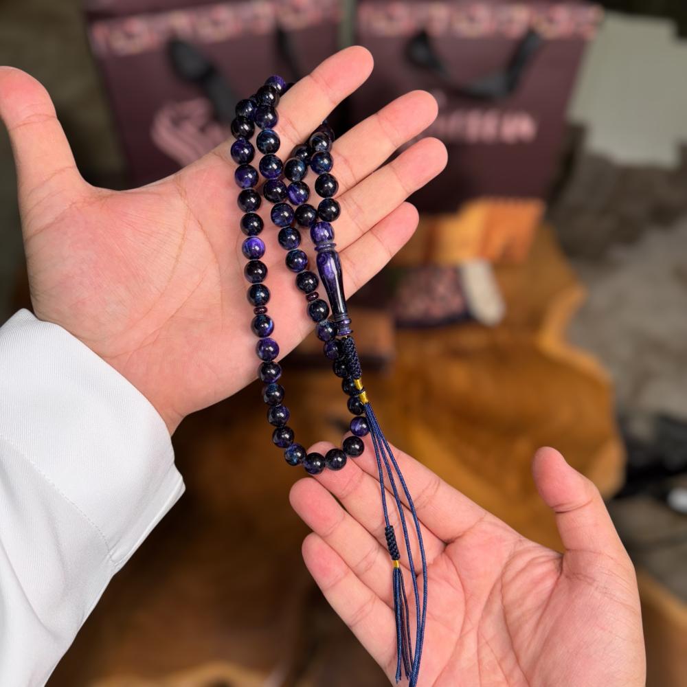 سبحة بنفسجي مخلوط بكلايت كركوشة