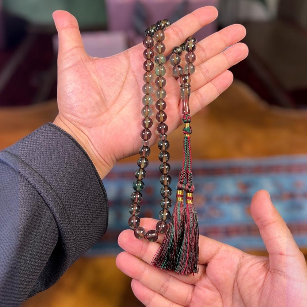 سبحة هدية - سبحة زعفران - سبح رجالية  - مورقن