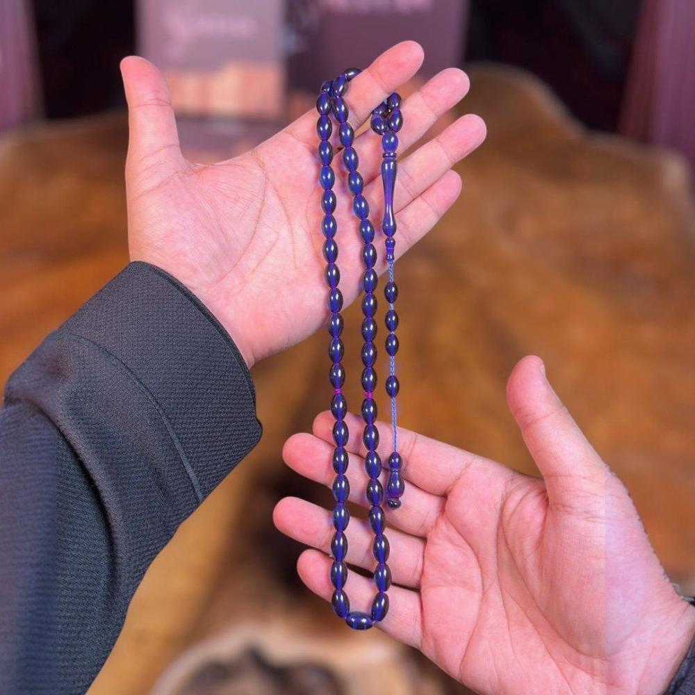 مسباح بكلايت ازرق معرق تمليكة