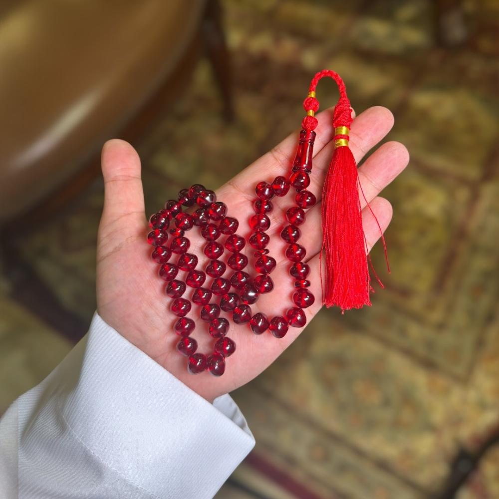 مسباح زعفراني - سبح رجالية - اكسسوارات رجالية - متجر مورقن