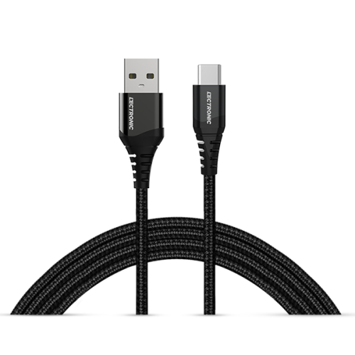 كيبل شحن ليكترونك – USB-A إلى Type-C – نايلون 1 مت...