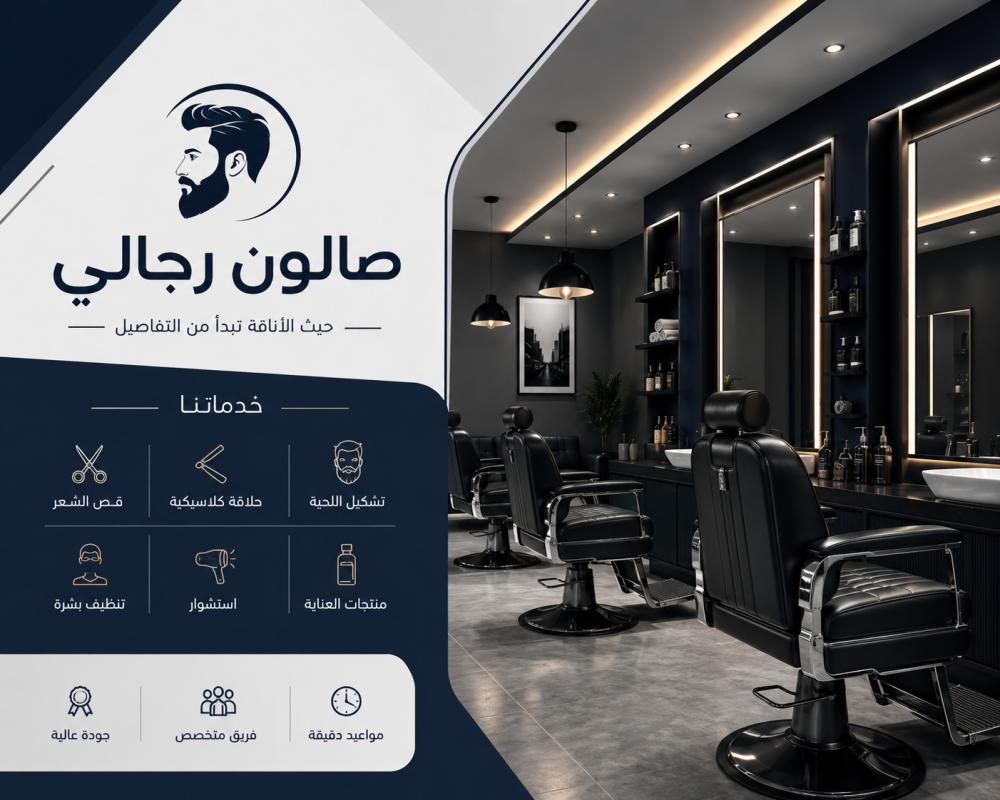 مشروع صالون رجالي