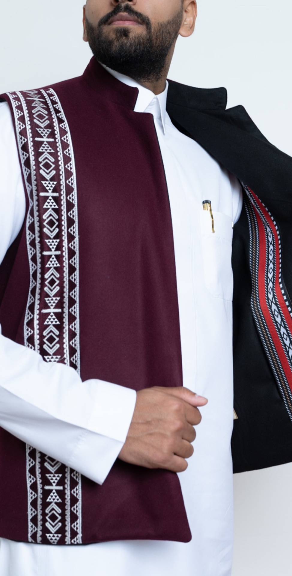 سديري جوخ دبل فيس فاخر مطرز ب سدو