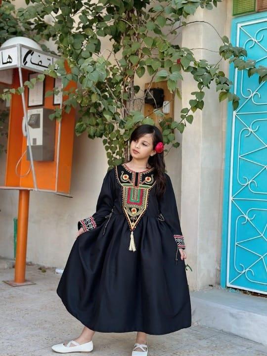 فستان تراثي بناتي انيق - متجر تفاصيل