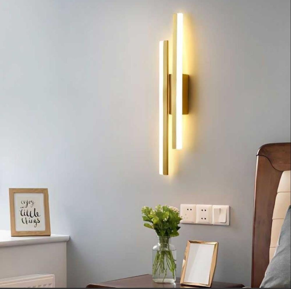 مصباح ليد مزدوج السطح  اسود وذهبي