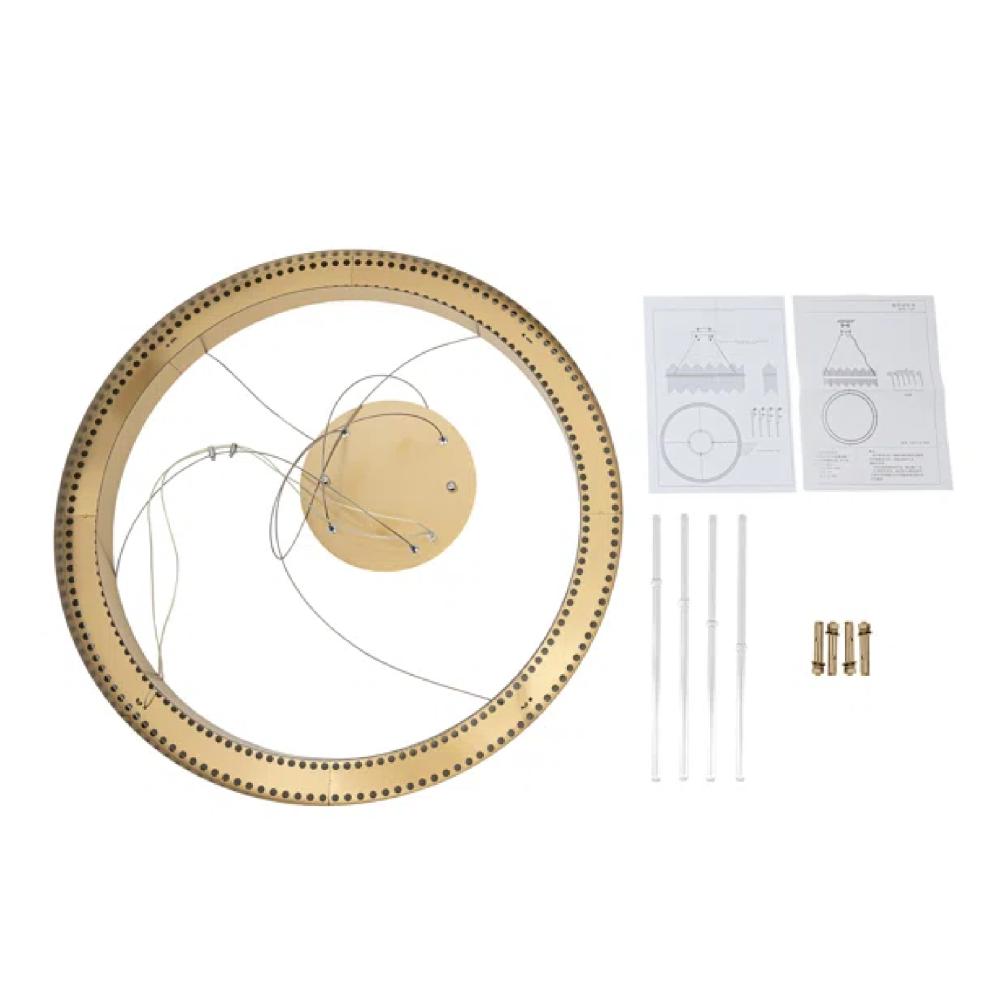 نجف بلمسات من الكريستال إضاءة سقف مودرن متعددة الألوان (  اصفر + ابيض + كريمي ) قطر 60 سم