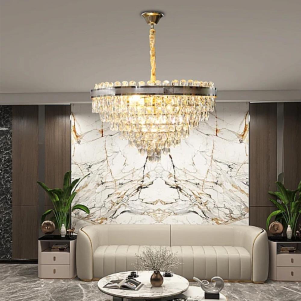 نجف مودرن كريستال دائرية ذهبية E14*15L
