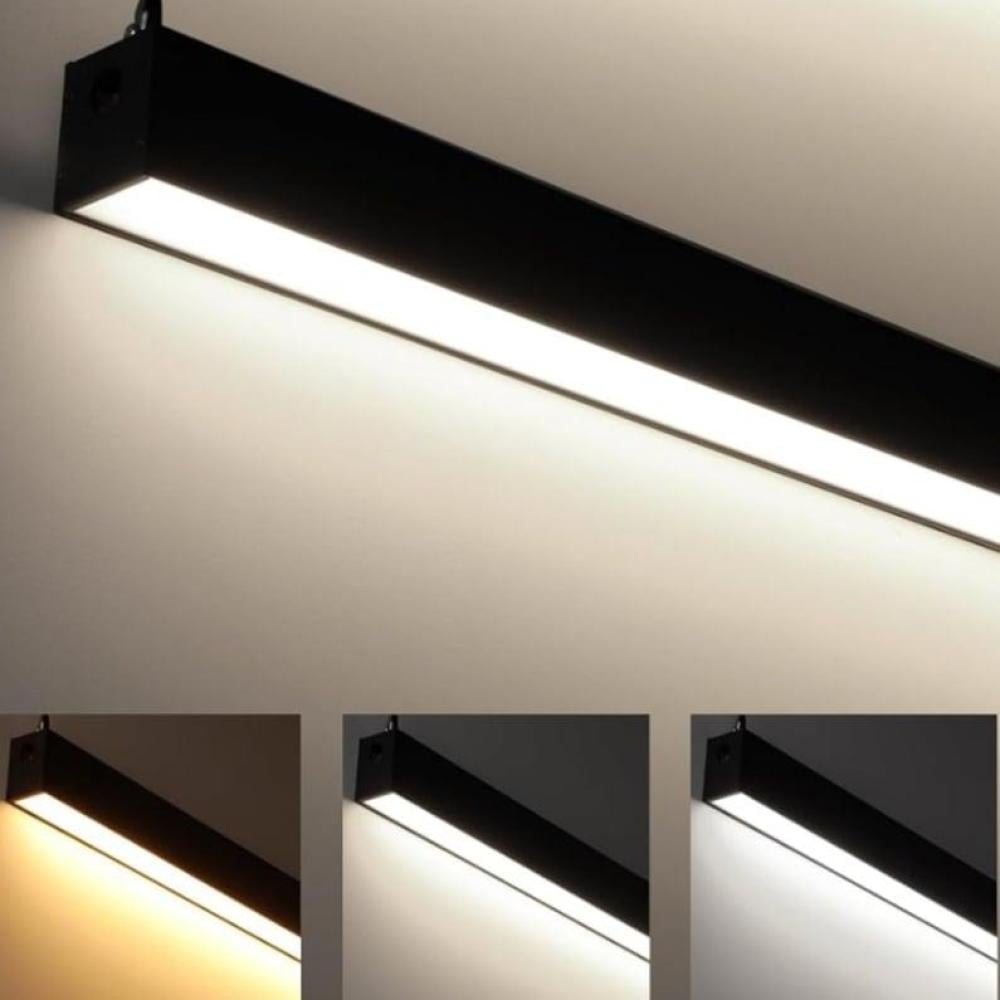 انارة خطية معلقة لينير لايت لون الإطار اسود 60W