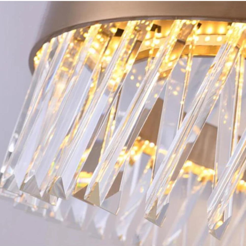 نجف كريستالي مودرن بيضاوي باضاءة متغيرة مقاس متر