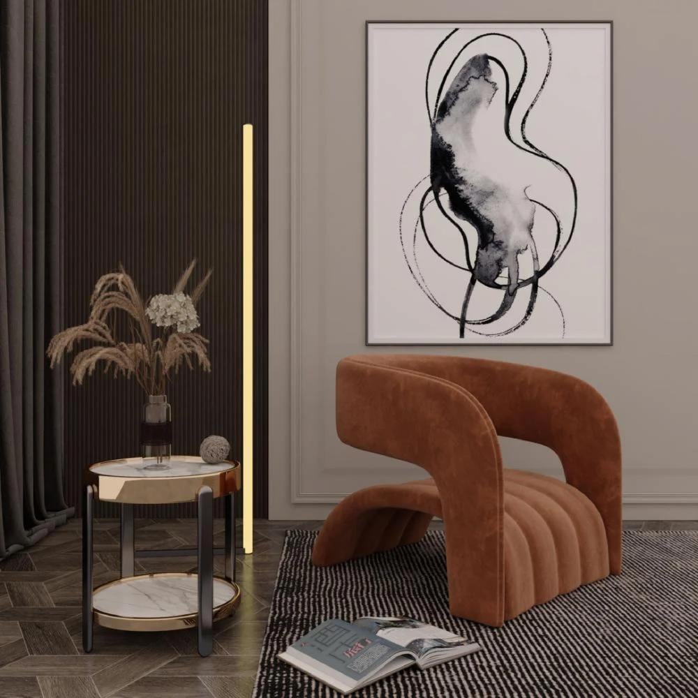 مصباح أرضي LED حديث قابل للتعتيم طويل معاصر