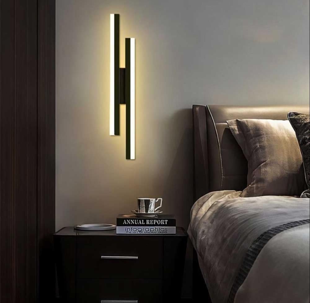 مصباح ليد مزدوج السطح  اسود وذهبي