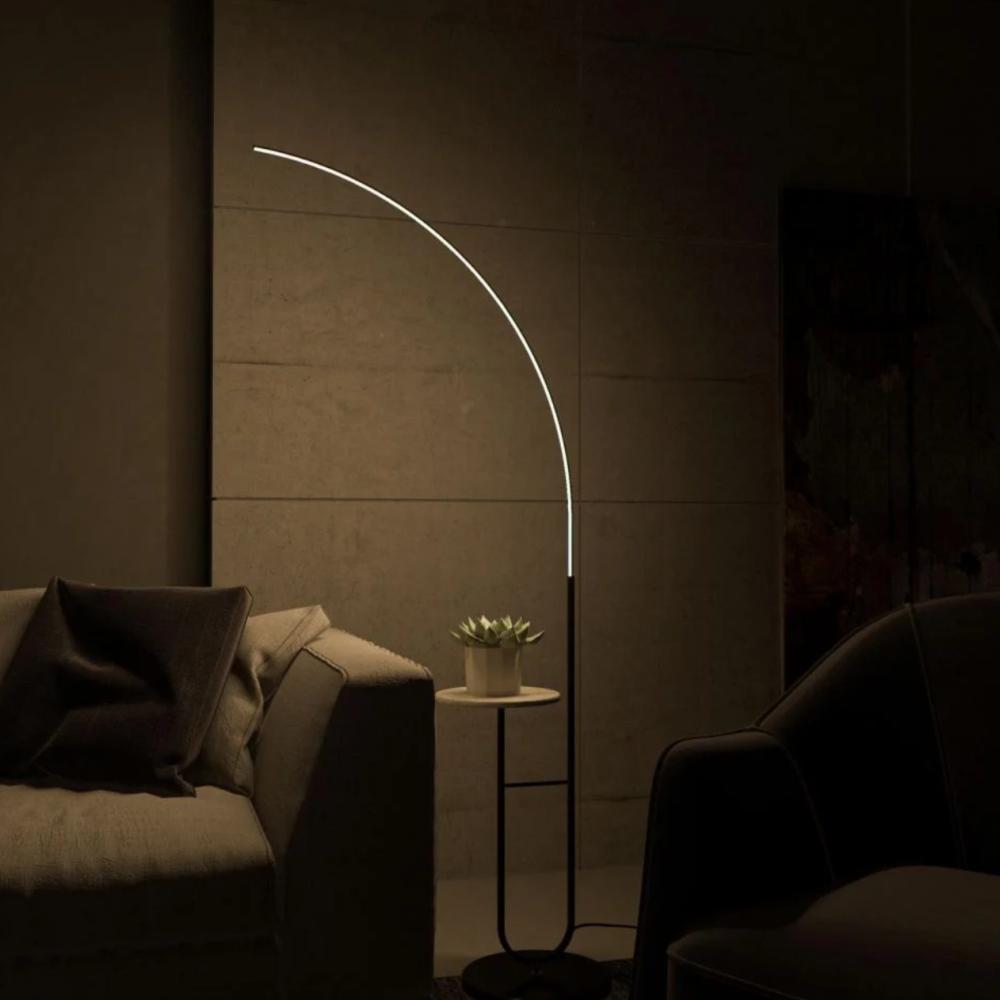 ابجورة ارضية طويلة ليد مع طاولة