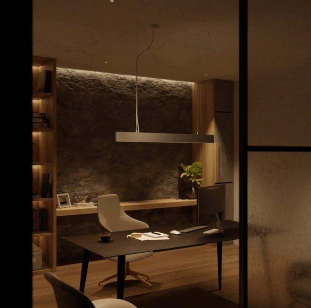 انارة خطية معلقة لينير لايت لون الإطار اسود 60W