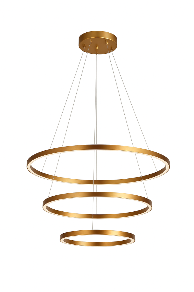 نجف مودرن ذهبي لون الانارة اصفر 400*600*800