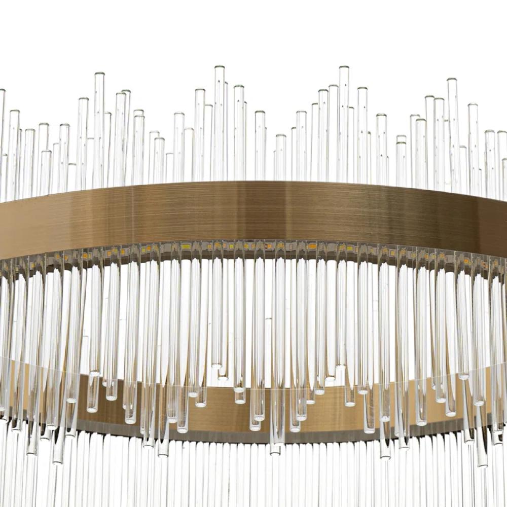 نجف بلمسات من الكريستال إضاءة سقف مودرن متعددة الألوان (  اصفر + ابيض + كريمي ) قطر 60 سم