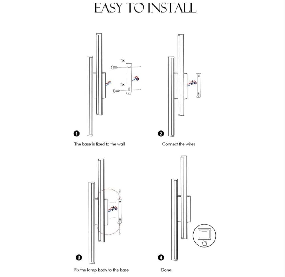 مصباح ليد مزدوج السطح  اسود وذهبي