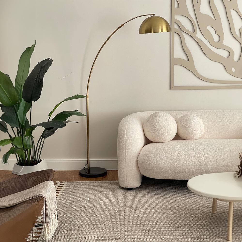 ابجورة ذهبي طويلة قوس للإضاءة الجانبية