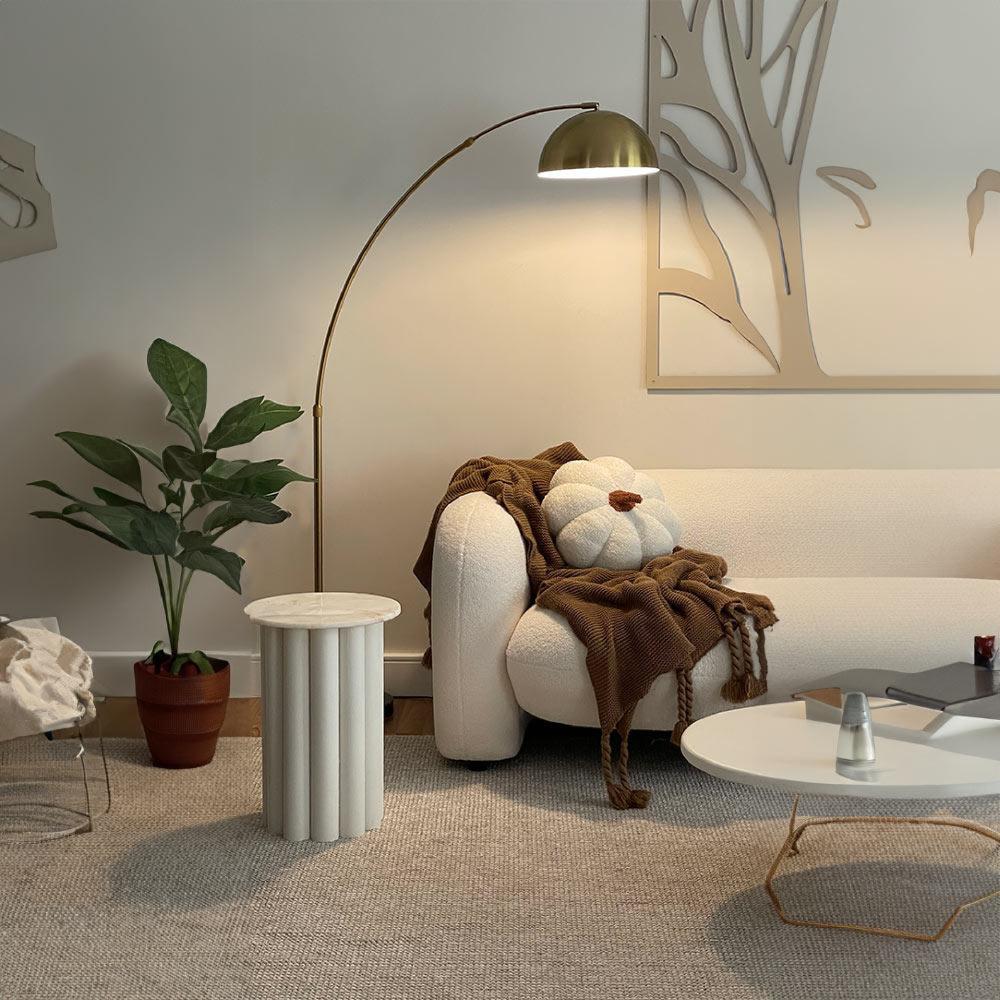 ابجورة ذهبي طويلة قوس للإضاءة الجانبية