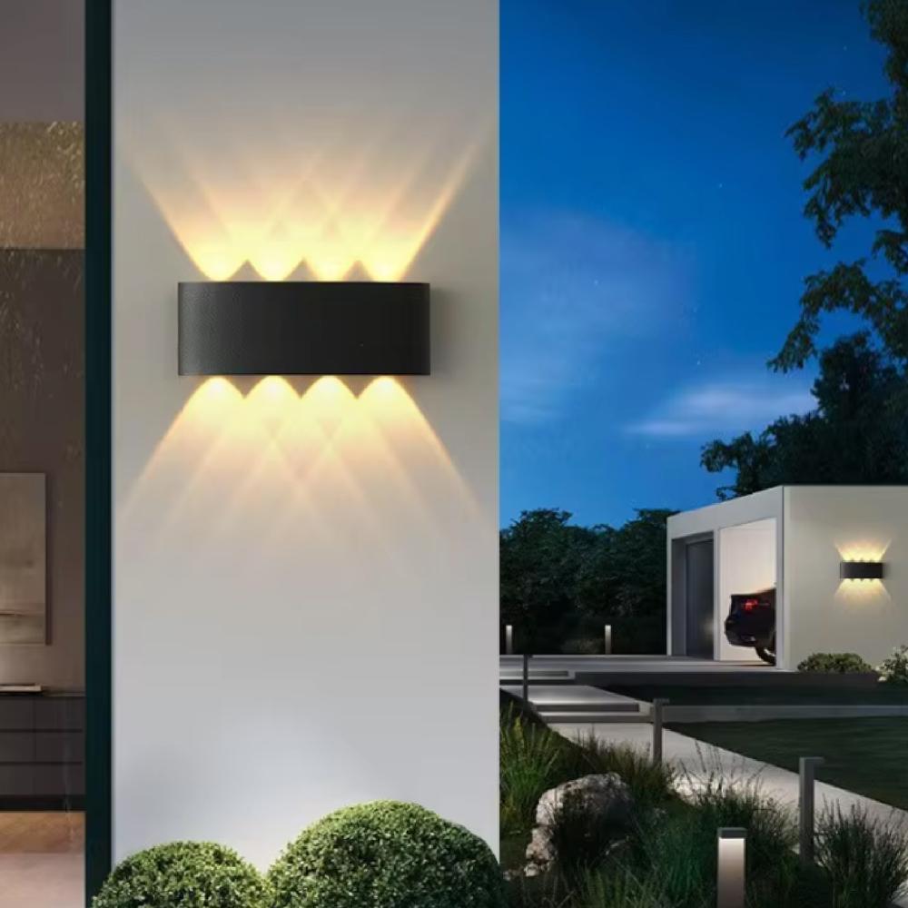 مصباح جداري خارجي وكشاف بوابة رباعي الأضواء