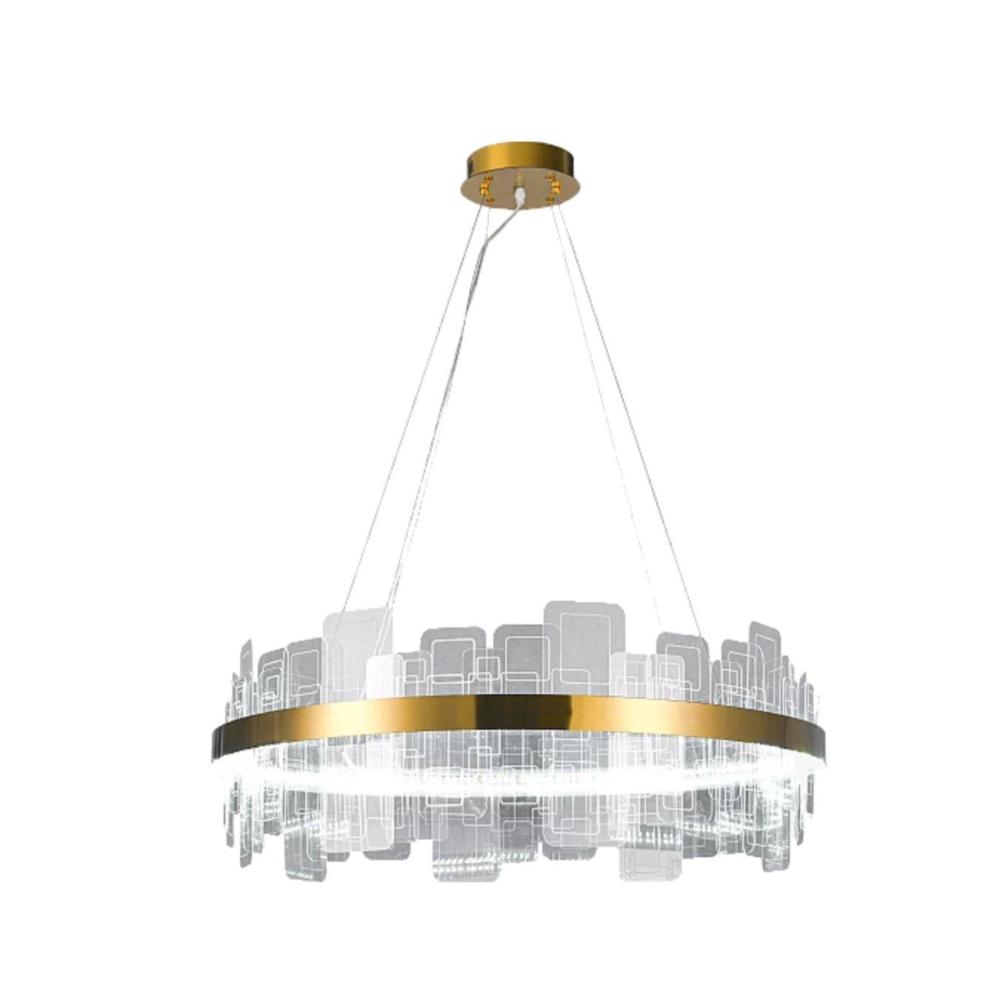 ثريا كرافت شلندر مودرن زيتي مع لون الانارة 3اضاءات متغيرة قطر 60 سم