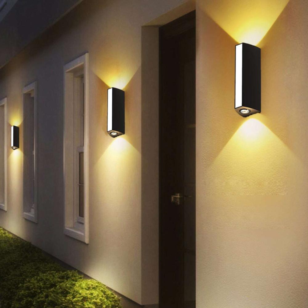 مصباح حائط خارجي للحديقة ضوء شرفة لون اصفر عصري
