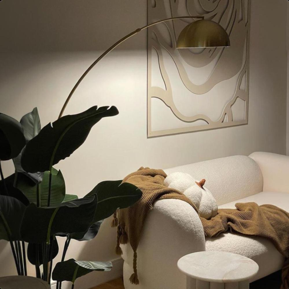 ابجورة ذهبي طويلة قوس للإضاءة الجانبية