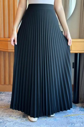 تنورة ماكسي بليسيه لون اسود