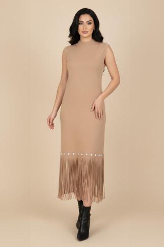 فستان بيج شتوي بأكمام كت