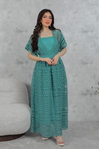 فستان طويل جوبير بكم قصير