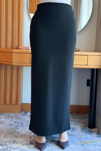 تنورة بقصة ضيقة ماكسي لون اسود