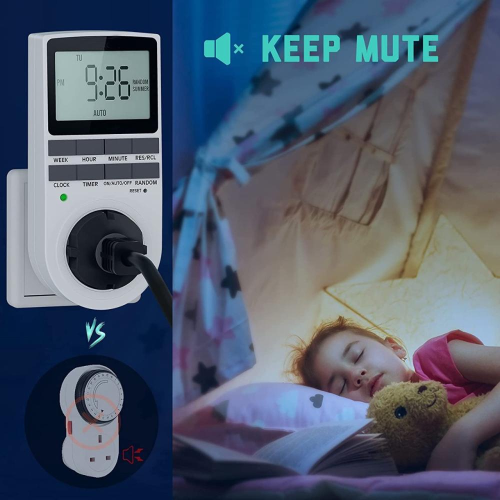 فيش كهربائي مع مؤقت (متعدد الوظائف)