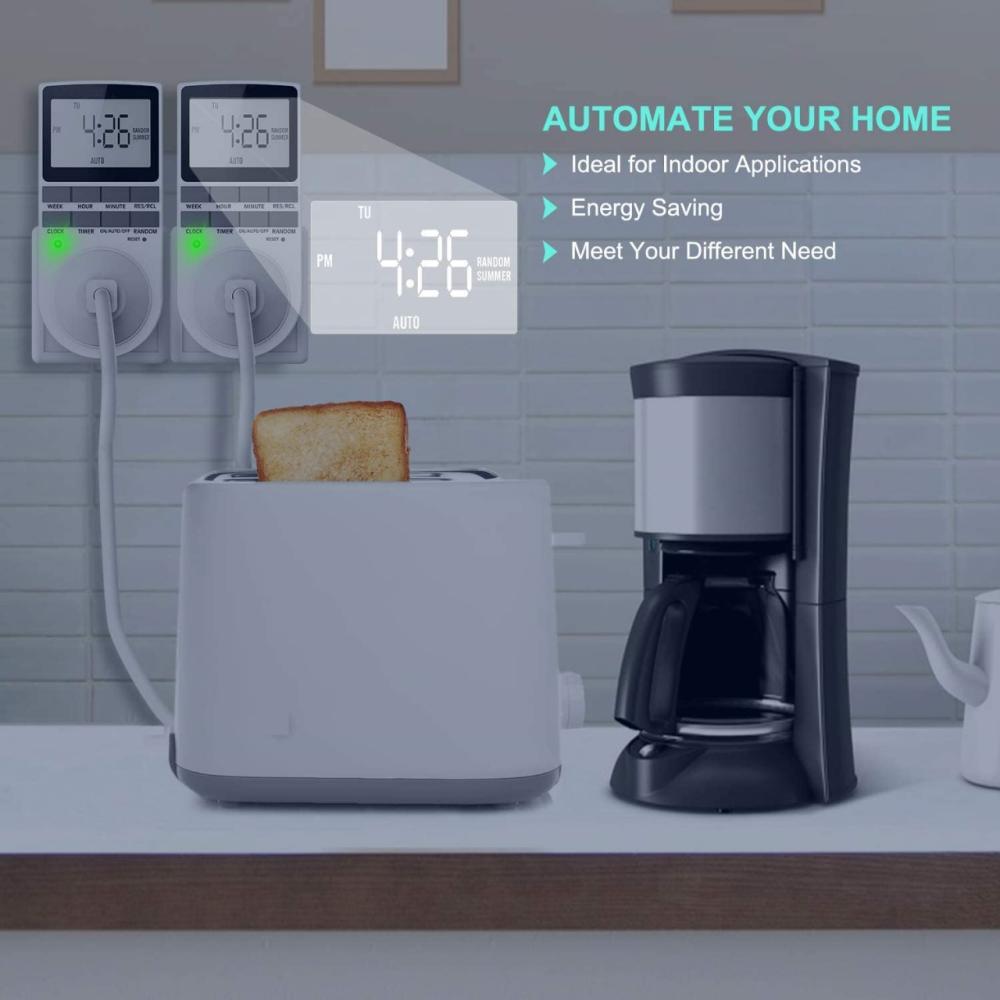 فيش كهربائي مع مؤقت (متعدد الوظائف)