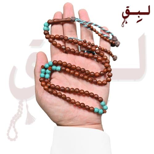 كوك دائري 99 خرزة مطعم بالفيروز 7 ملم