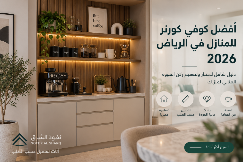 أفضل كوفي كورنر للمنازل في الرياض 2026 بتصميم مودرن وتفصيل حسب الطلب