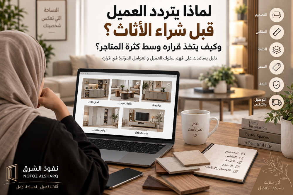 سلوك العميل والعوامل المؤثرة على قرار شراء الأثاث من المتاجر الإلكترون