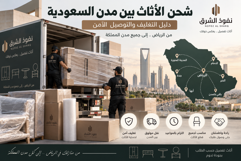 شحن وتغليف الأثاث بين مدن السعودية