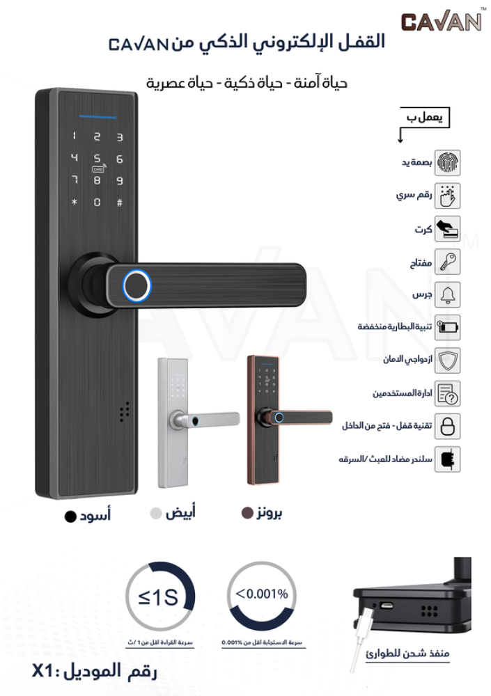 مقبض الكتروني - CAVAN X1