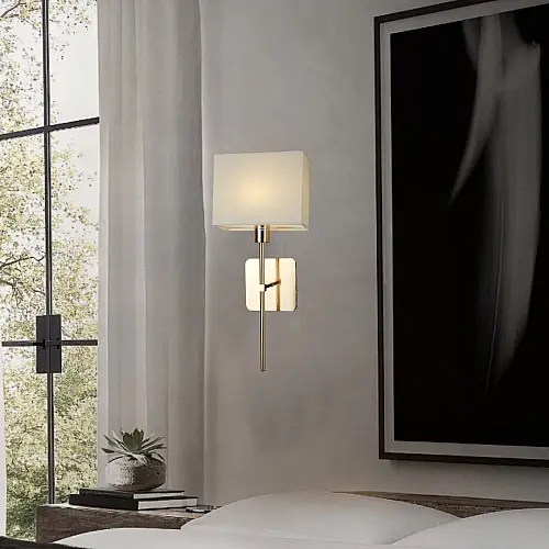 إضاءة ابليك حائط مودرن مفرد ذهبي E14*1L