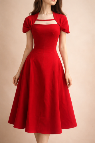 فستان أحمر أنيق للمناسبات | بوتيك لال