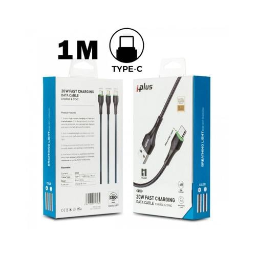 كيبل تايب سي 1 متر يدعم الشحن سريع بقوة W20 من IPL...