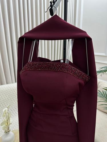 فستان  سهرة باربي + تطريز يدوى