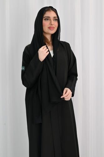 عباية كريب بتحديد اسود