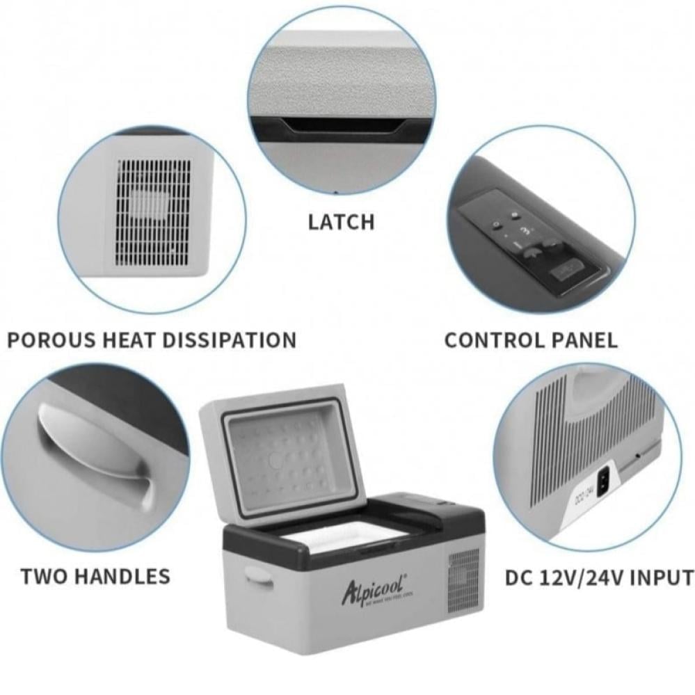 ثلاجة البيكول Alpicool مقاس 20 لتر للسيارة والرحلات