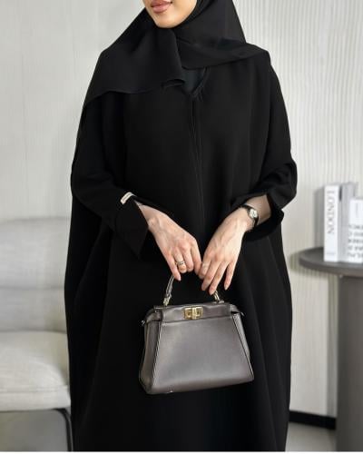 عباية عملي قصة بشت قماش كريب