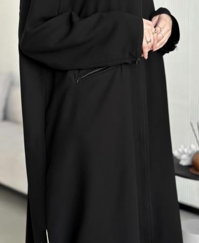 عباية سادة عملية قصة ربع كلوش واكمام سسته مخفي مع...