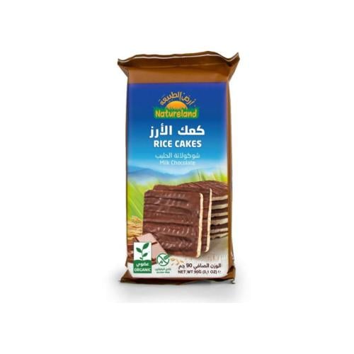 كعك الارز _ شوكولاتة بالحليب 90ج _ارض الطبيعة