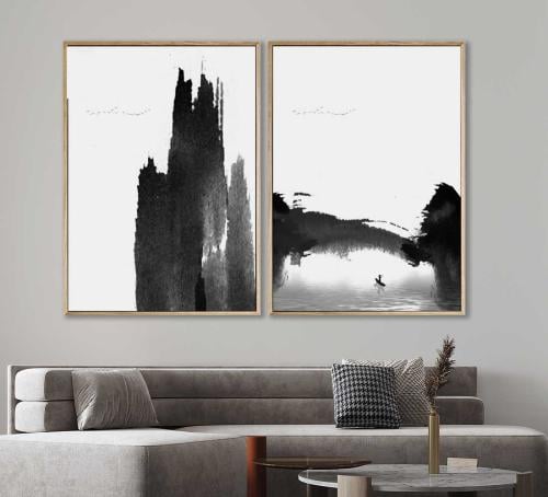 طقم لــوحات ثنائية بتصميم عصري