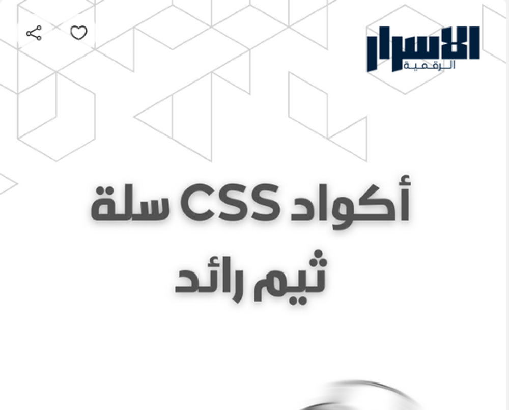 أكواد CSS سلة ثيم رائد لتخصيص متجر سلة باحتراف